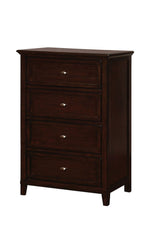 Brogan Brown Cherry Wood Chest with 4 Drawers