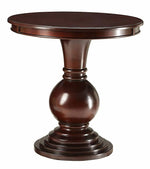 Alyx Espresso Wood Round Pedestal Accent Table