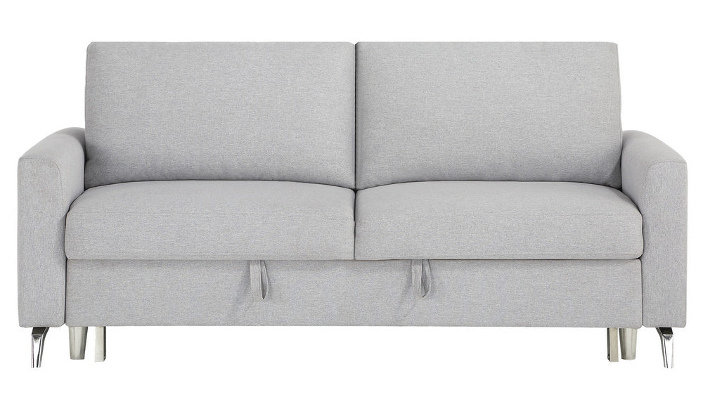 Price Gray Fabric Convertible Sofa w/ Pull-Out Bed