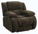 Weissman Chocolate Fleece Manual Glider Recliner