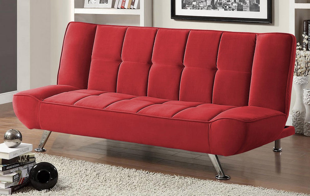 Marissa Red Velvet Klik Klak Sofa Bed