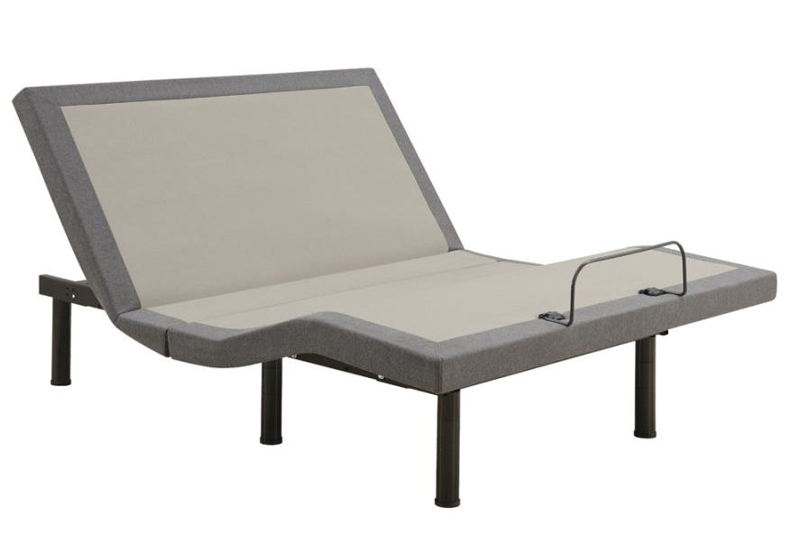 Negan Grey Fabric Full Adjustable Power Bed Base