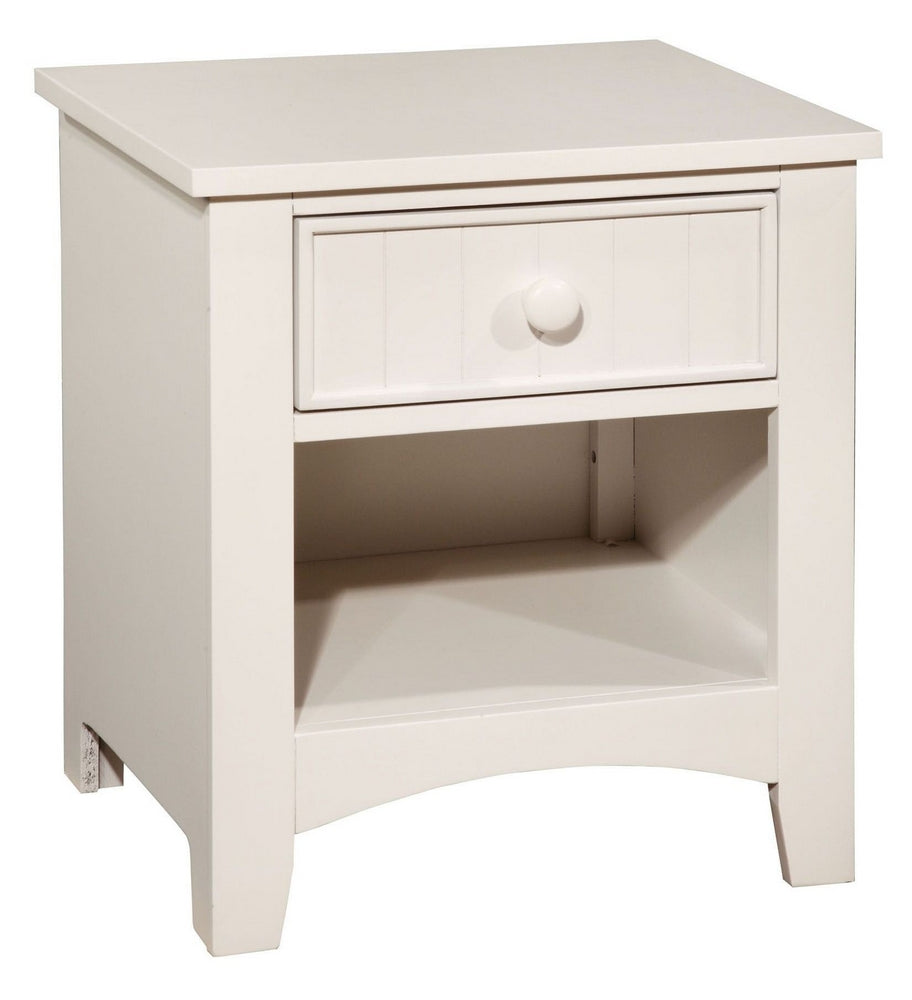 Omnus White Wood Nightstand