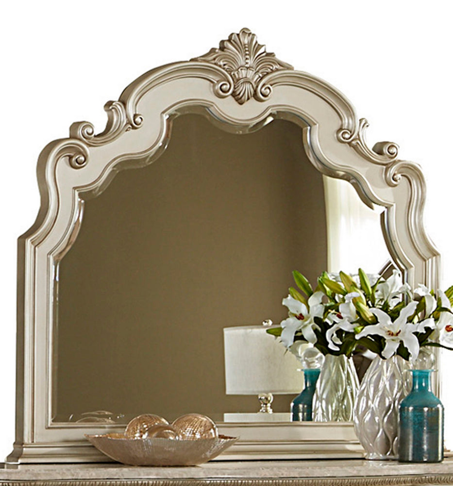 Antoinetta Champagne Wood Frame Dresser Mirror