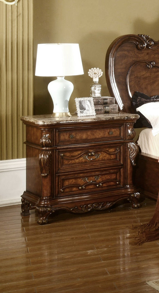 Dania Cherry Oak Wood Nightstand