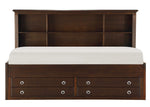 Meghan Espresso Wood Twin Daybed with Storage