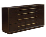 Luddington Smoked Peppercorn Wood 8-Drawer Dresser