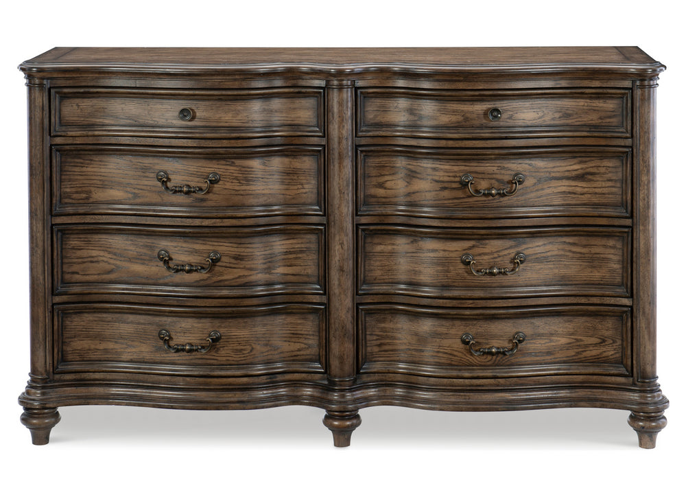 Heath Court Oak Wood 8-Drawer Dresser