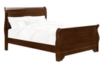 Abbeville Brown Cherry Wood Full Sleigh Bed