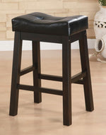 Anoki 2 Black Leatherette/Dark Cherry Counter Height Stools