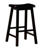 Arpad 2 Black Wood Bar Stools