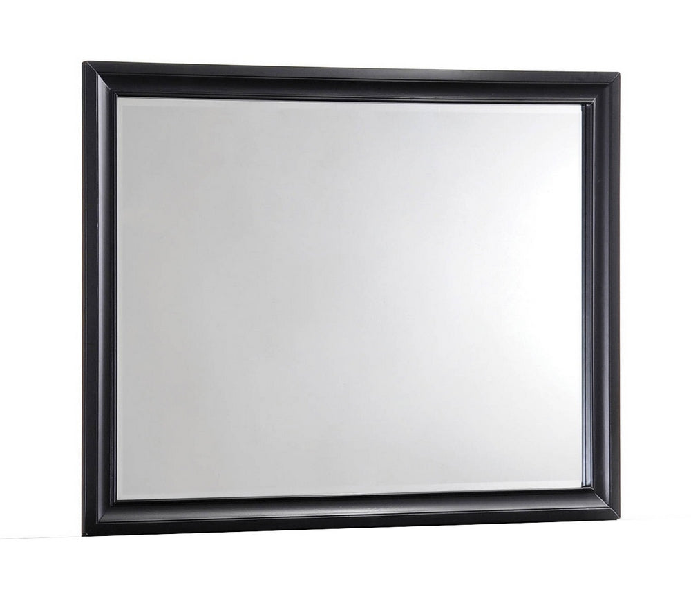 Barzini Black Wood Frame Dresser Mirror