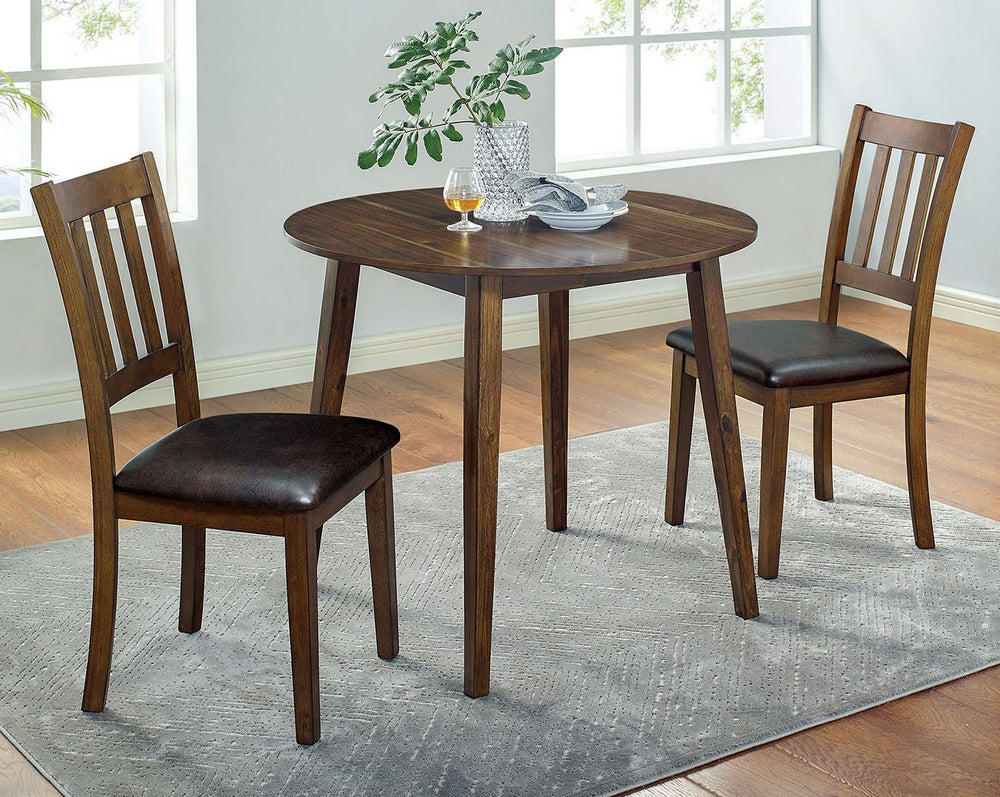 Blackwood 3-Pc Walnut/Brown Dining Table Set