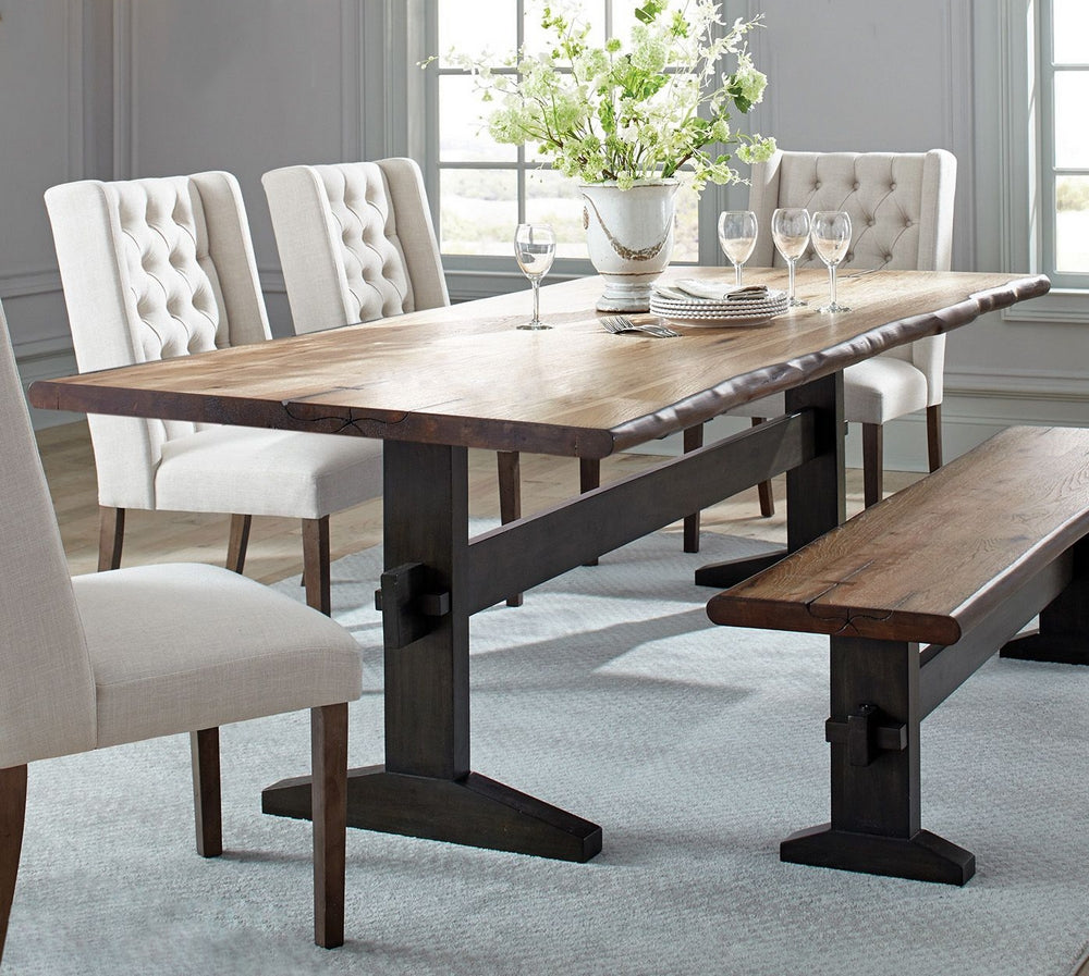 Burnham Natural Honey Dining Table with Live Edge (Oversized)