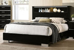 Carlie Black Wood Cal King Bookcase Bed