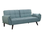 Caufield Turquoise Blue Woven Fabric Sofa Bed