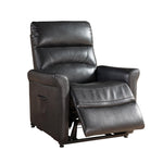 Colby Jordan Charcoal Leather Gel Manual Recliner