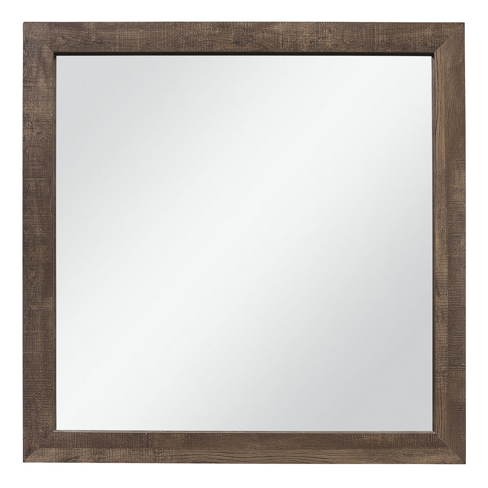 Corbin Rustic Brown Wood Frame Dresser Mirror