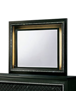 Demetria Metal Gray Wood Frame Dresser Mirror