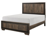 Ellendale Rustic Mahogany/Dark Ebony Wood Cal King Bed