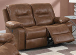 Heaven Dark Brown Leatherette Power Recliner Loveseat