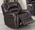 Johna Brown Bonded Leather Power Recliner