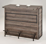 Lachlan Aged Oak Wood/Dark Bronze Metal Bar Unit