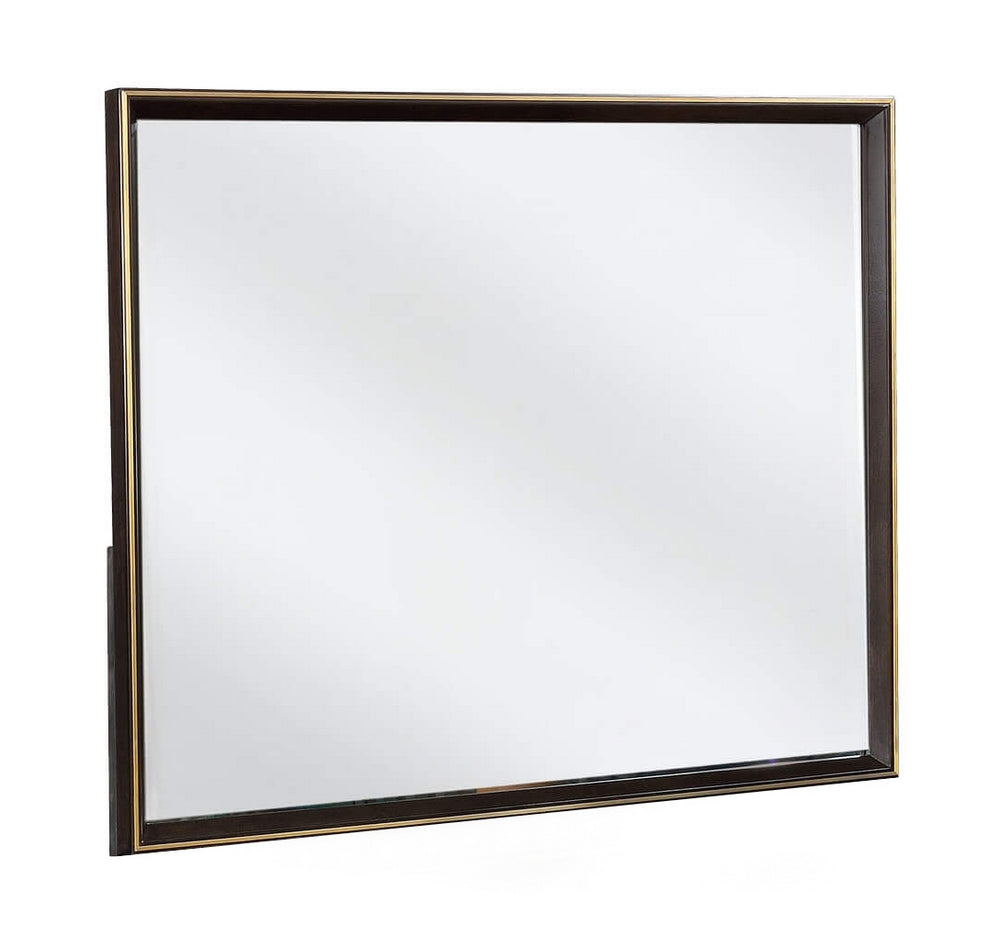 Luddington Smoked Peppercorn Wood Frame Dresser Mirror