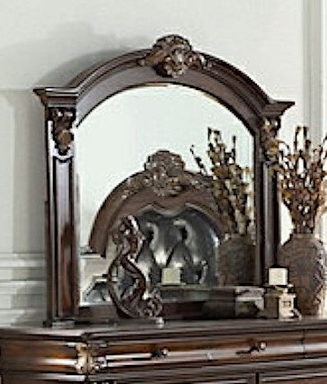 Kennedi Dark Walnut Wood Frame Dresser Mirror