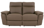 Olympia Raisin Leather Power Recliner Loveseat