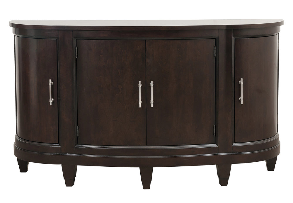 Oratorio Dark Cherry Wood Server with 3 Cabinets