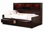 Phoenix Cappuccino Full Bookcase Storage Daybed