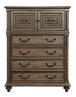 Rachelle Weathered Pecan Wood 4-Drawer Chest