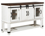 Valebeck Brown/White Wood Server