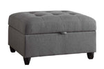 Stonenesse Grey Linen-Like Storage Ottoman