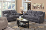 Weissman 2-Pc Charcoal Fleece Manual Recliner Sofa Set