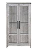 Abriale Grey Driftwood Curio Cabinet