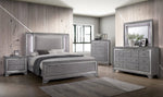 Alanis Light Gray Wood Chest with Mirror Trim