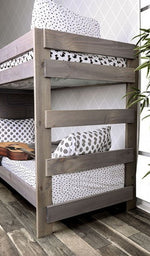 Ampelios Gray Pine Wood Twin/Twin Bunk Bed