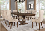 Anelie Walnut Wood Extendable Dining Table