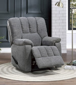 Annaliese Gray Chenille Fabric Manual Recliner