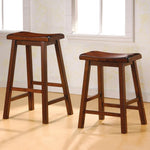 Arpad 2 Chestnut Wood Bar Stools