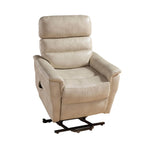 Avery Blanthe Cream Leather Gel Manual Recliner