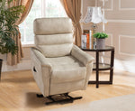 Avery Blanthe Cream Leather Gel Manual Recliner