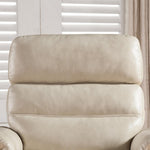 Avery Blanthe Cream Leather Gel Manual Recliner