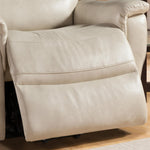 Avery Blanthe Cream Leather Gel Manual Recliner