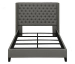 Bancroft Grey Woven Fabric Upholstered Cal King Bed