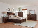 Barstow Pinot Noir Wood King Sleigh Storage Bed