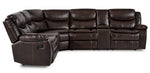 Bastrop 3-Pc Brown Manual Recliner Sectional Sofa