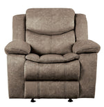 Bastrop Brown Fabric Glider Manual Recliner